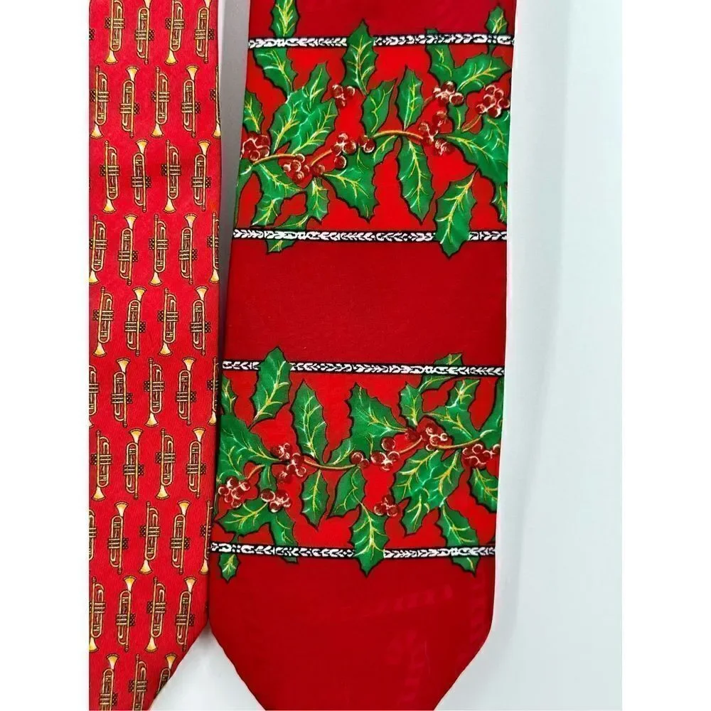 Bundle of 2 Christmas holiday ties